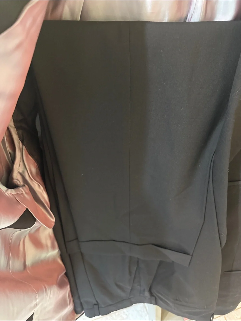 Men's Black Two-Button Suit Jacket and Trousers